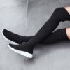 Newness Effortless Chic Knitted Over Knee Boots Flattering over the knee knitted boots in a soft comfortable knit Perfect for adding effortless style to any outfit