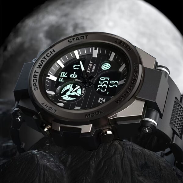 Newness Apex Dual Display Men's Sport Watch: Showcase your active lifestyle with this durable and stylish watch, featuring a dual display for ultimate functionality.