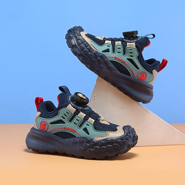 CAMKIDS boys' mesh sneakers in stylish design, perfect for all-season adventures. Breathable and comfortable for active kids.