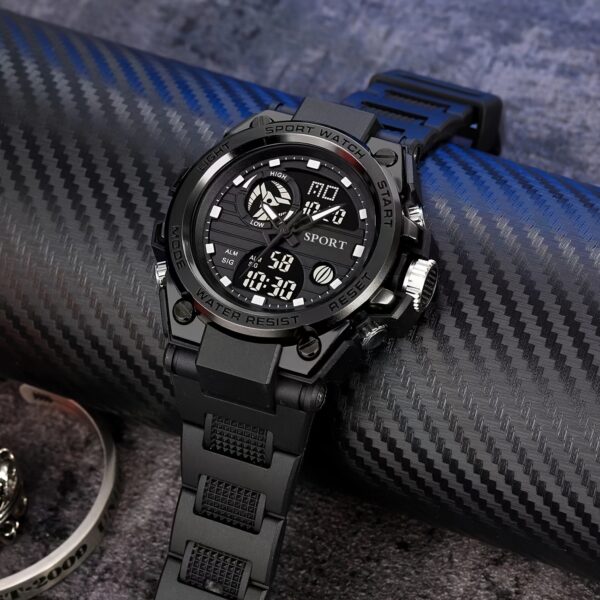 Newness Apex Dual Display Men's Sport Watch: Showcase your active lifestyle with this durable and stylish watch, featuring a dual display for ultimate functionality.