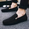 Newness Mens Slip On Loafers Comfortable minimalist design loafers for effortless style Brown leather loafers in a classic slip on style