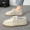 Newness Mens Canvas Loafers Hand stitched canvas loafers for effortless style and all day comfort Breathable and perfect for any occasion