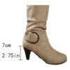 Newness Effortless Chic Knee High Boots Versatile brown leather boots ideal for any occasion