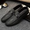 Dubai Nights Mens PU Loafers Sophisticated black PU leather loafers perfect for any occasion Timeless style from Newness