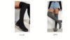 Newness Sculptural Knit Knee High Boots Womens stylish knee high boots in a form fitting knit fabric Showcase your legs in these trendy boots perfect for fall and winter