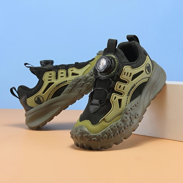CAMKIDS boys' mesh sneakers in stylish design, perfect for all-season adventures. Breathable and comfortable for active kids.