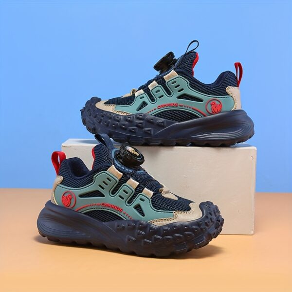 CAMKIDS boys' mesh sneakers in stylish design, perfect for all-season adventures. Breathable and comfortable for active kids.