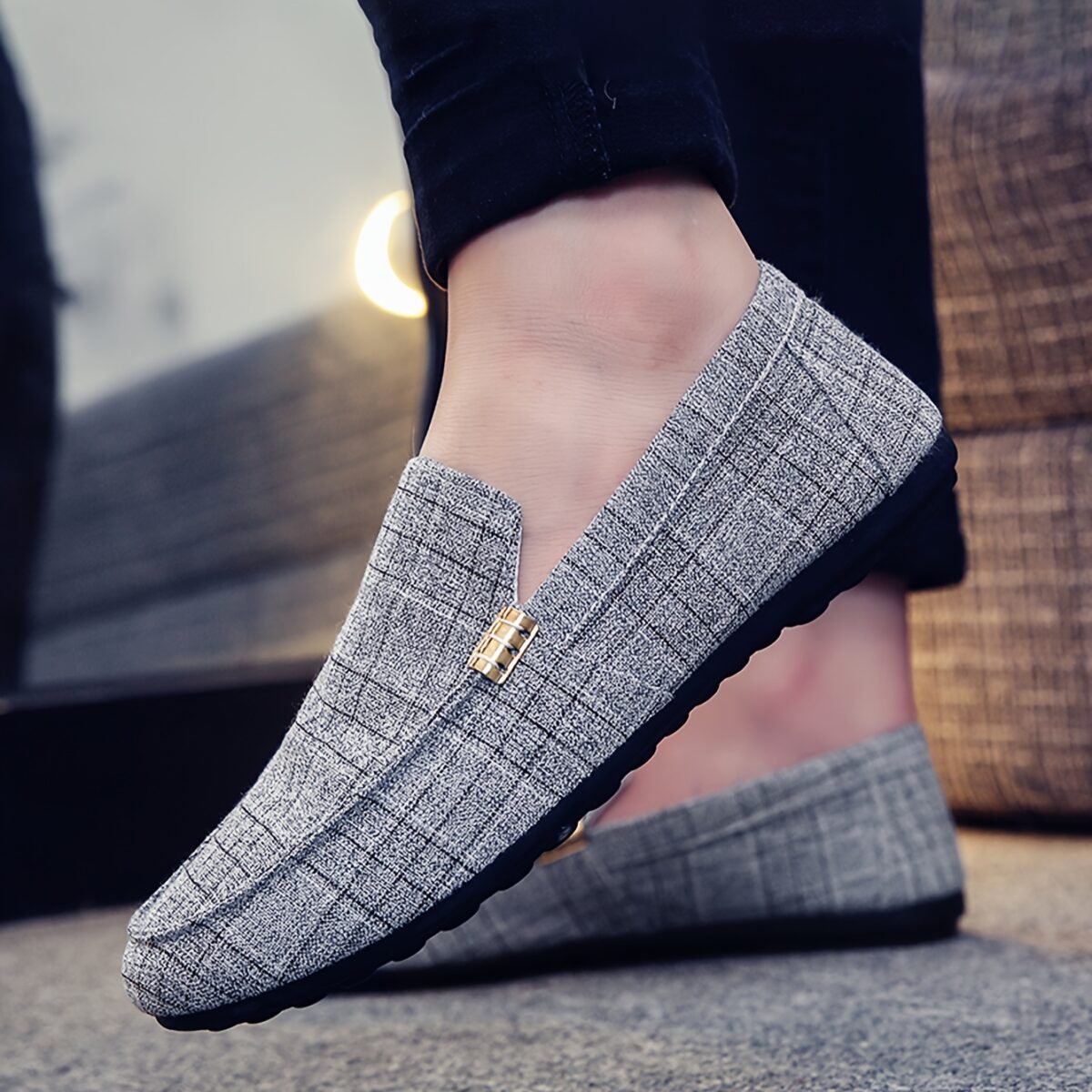 Newness Metropolitan Mens Canvas Loafers Comfortable and stylish canvas loafers perfect for any occasion View the detail of the sophisticated design and effortless chic