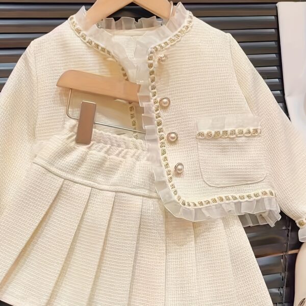 Adorable girls skirt set in a chic high end design perfect for any occasion
