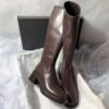 Newness Midnight Bloom Knee High Boots in rich brown leather Stylish and versatile perfect for fall and winter