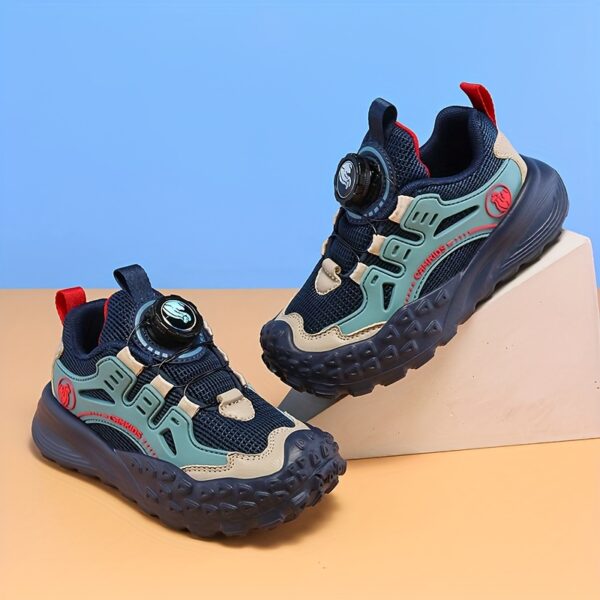 CAMKIDS boys' mesh sneakers in stylish design, perfect for all-season adventures. Breathable and comfortable for active kids.