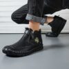 Newness Metropolitan Mens Zipper Loafers Classic microfiber loafers with a zipper detail offering comfort and style for all seasons