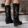 Newness Sculpted Chunky Heel Boots Elevate your style with these trendy boots featuring a sculpted chunky heel Perfect for adding a touch of edge to any outfit