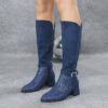 Newness Midnight Bloom Navy Blue Boots Elevate your style with these elegant navy blue boots perfect for any occasion