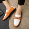 Newness Monaco Checkered Slip On Loafers Comfortable and stylish checkered loafers perfect for elevating any outfit
