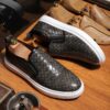 Newness City Slicker Woven Slip On Loafers Comfortable and stylish woven loafers perfect for everyday wear