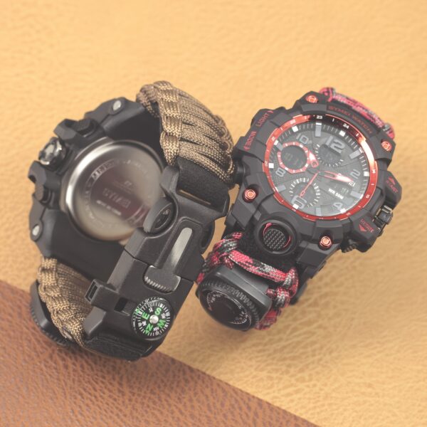 Newness Apex Navigator men's digital sports watch, showcasing its durable design and sleek style. The watch features are highlighted.