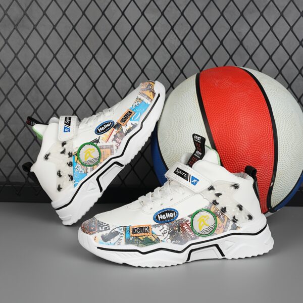 Stylish and comfortable Alagzi Playful Prints Boys' Sneakers, perfect for spring, summer, and fall. Showcasing vibrant prints and durable design.