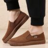 Newness Lightweight Mens Fabric Loafers in navy blue Experience effortless style with breathable fabric and lightweight comfort