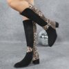 Newness Savannah Leopard Print Boots Elevate your style with these stunning leopard print boots Featuring a chic design and comfortable fit perfect for any occasion