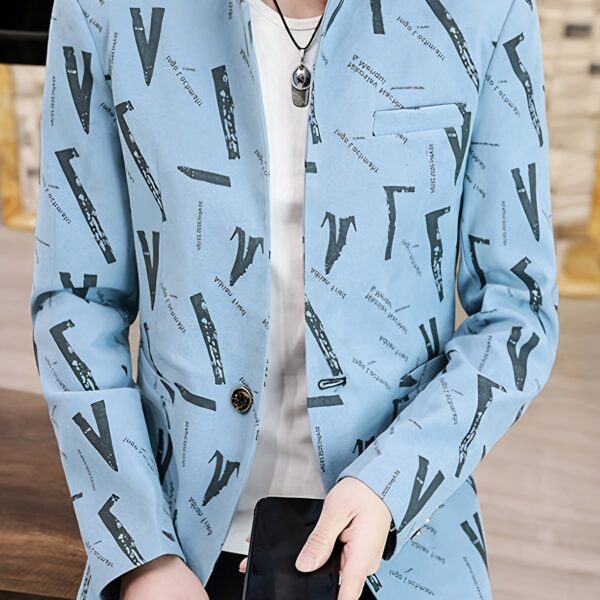 Cairo Nights Geometric Print Blazer by Newness. A modern, sophisticated blazer featuring a striking geometric print, perfect for any occasion.