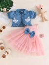 Adorable Flutterby Delight girls camisole dress perfect for spring and summer A charming lightweight dress with delicate details