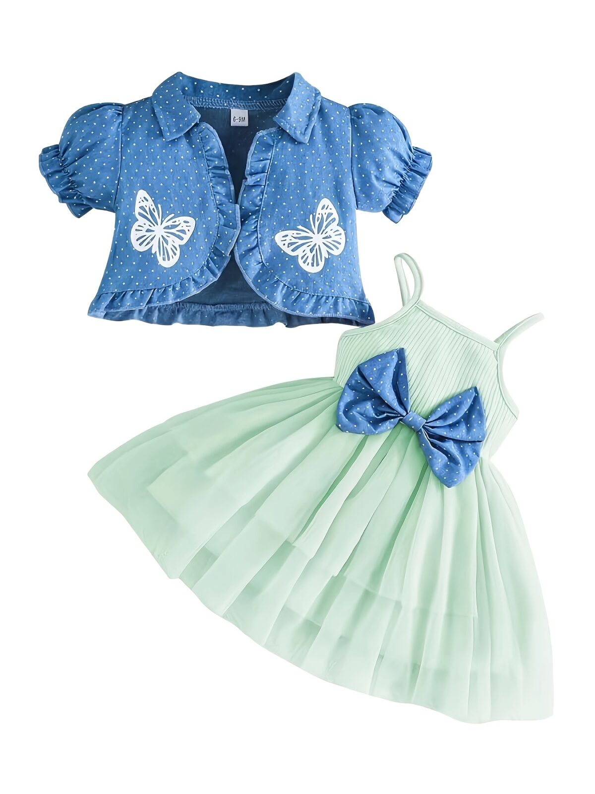 Adorable Flutterby Delight girls camisole dress perfect for spring and summer A charming lightweight dress with delicate details