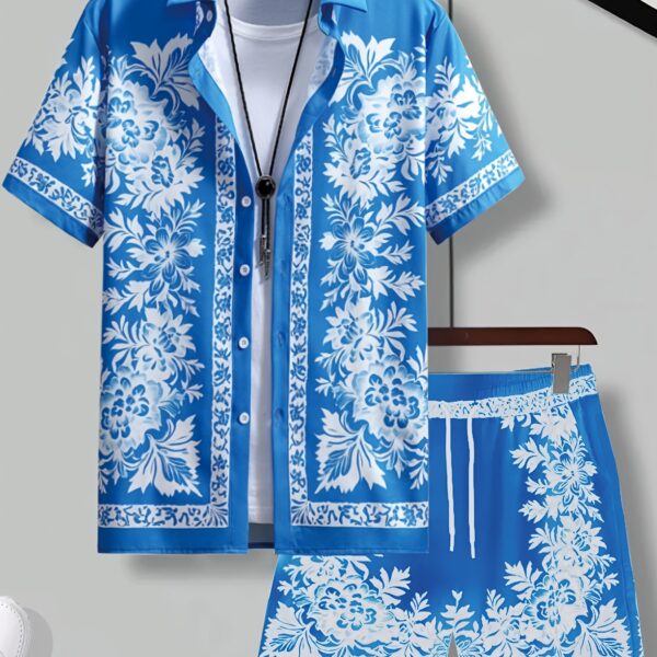 Embrace summer with the Newness Riviera Escape Floral Print Set. This chic and comfortable set is perfect for any occasion. The image shows a stylish model wearing the floral print top and bottom.