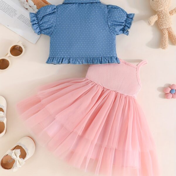 Adorable Flutterby Delight girls' camisole dress, perfect for spring and summer. A charming, lightweight dress with delicate details.