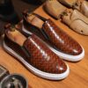 Newness City Slicker Woven Slip On Loafers Comfortable and stylish woven loafers perfect for everyday wear