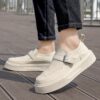 Newness Mens White Loafers Elevate your casual style with these comfortable and modern loafers