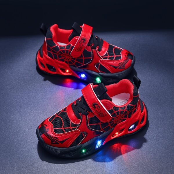 Stylish and comfortable MGO Kids LED sneakers, Galaxy Glow design, lighting up with every step.