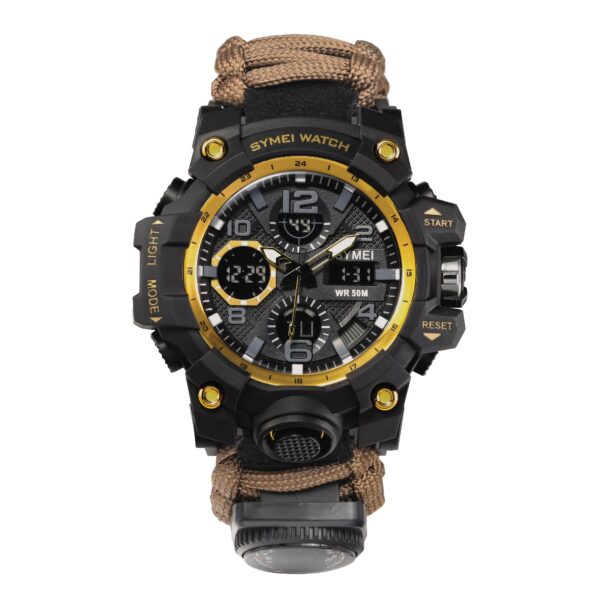 Newness Apex Navigator men's digital sports watch, showcasing its durable design and sleek style. The watch features are highlighted.