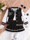 Stylish girls preppy jacket set from Newness Features a blazer and skirt combination in coordinating colors and fabrics Perfect for school special occasions or everyday wear
