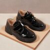 Stylish boys loafers in black perfect for school parties or weddings Breathable lightweight and durable