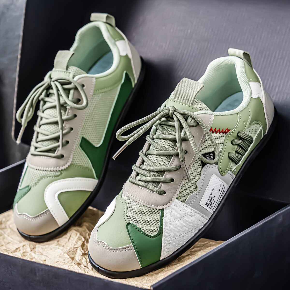 Stylish KOONEXY Urban Explorer Color Block Sneakers showcasing a retro inspired design with modern comfort Perfect for all seasons