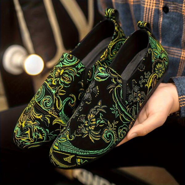 Cairo Nights Paisley Fabric Loafers Chic and comfortable paisley slip on loafers perfect for any occasion
