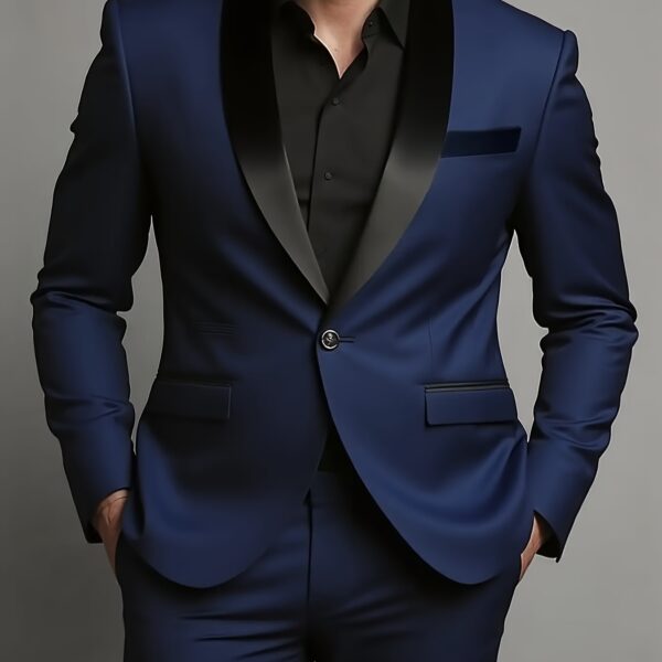 The Newness Executive: Modern Men's Formal Suit in charcoal grey, impeccably tailored for a sharp, modern look.