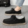 Newness Mens Canvas Loafers Hand stitched canvas loafers for effortless style and all day comfort Breathable and perfect for any occasion