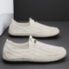 Newness Urban Explorer Mens Knit Sneakers Breathable lightweight knit sneakers in grey perfect for everyday wear Showcase of comfort and style