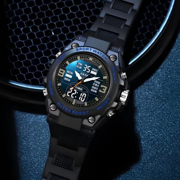 Newness Apex Dual Display Men's Sport Watch: Showcase your active lifestyle with this durable and stylish watch, featuring a dual display for ultimate functionality.