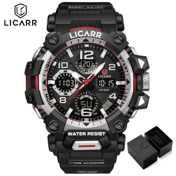 LICARR Apex Men's Sport Watch, showcasing its durability and style.