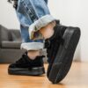 Stylish and comfortable black sneakers for kids perfect for everyday wear Newness Versatile Kids Black Sneakers