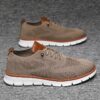 Newness Metropolitan Mens Casual Loafers Brown sole breathable fabric loafers in a sleek design for all day comfort