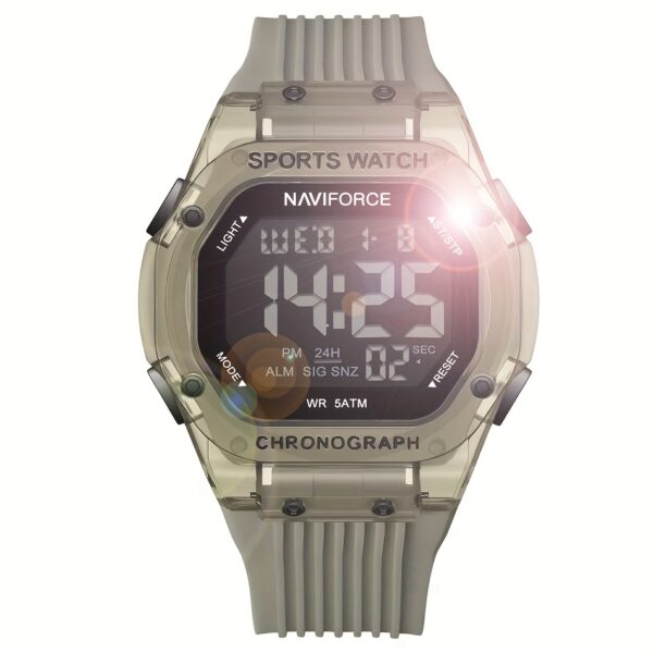 NAVIFORCE Apex Men's Digital Sports Watch, showcasing its sleek design, LED backlight, and water resistance.