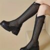 Newness Elevated Mesh Platform Boots Modern breathable platform boots perfect for any occasion Showcasing a stylish mesh design and elevated platform sole