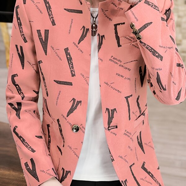Cairo Nights Geometric Print Blazer by Newness. A modern, sophisticated blazer featuring a striking geometric print, perfect for any occasion.