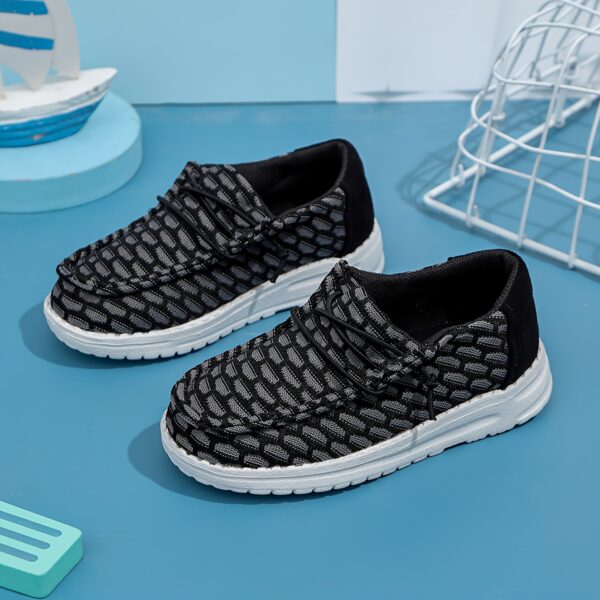 Newness Driftwood Plaid Boys' Casual Shoes - Stylish and comfortable plaid shoes for boys, perfect for everyday wear.