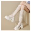 Newness Elevated Mesh Platform Boots Modern breathable platform boots perfect for any occasion Showcasing a stylish mesh design and elevated platform sole