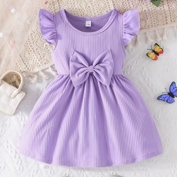 Adorable Summer Bloom Baby Girl Dress Set: A charming two-piece outfit in soft, summery colors, perfect for warm weather.